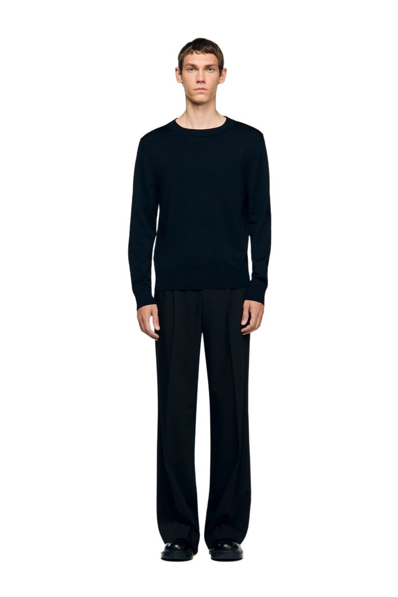 Fine knit sweater, Alternate, color, Black