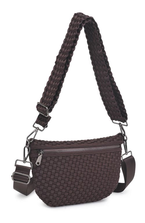 Sol And Selene Ethereal - Woven Neoprene Crossbody Bag In Chocolate