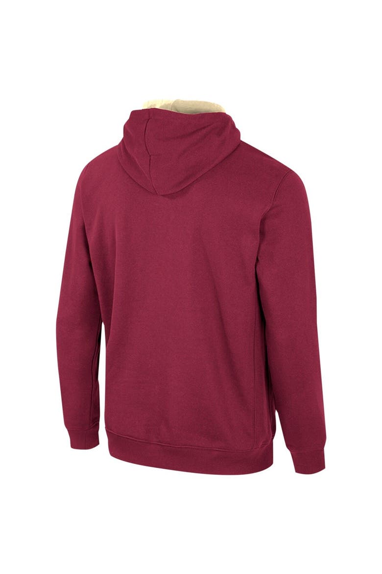 Men's Colosseum Garnet Florida State Seminoles Half-Zip Hoodie, Alternate, color, Garnet