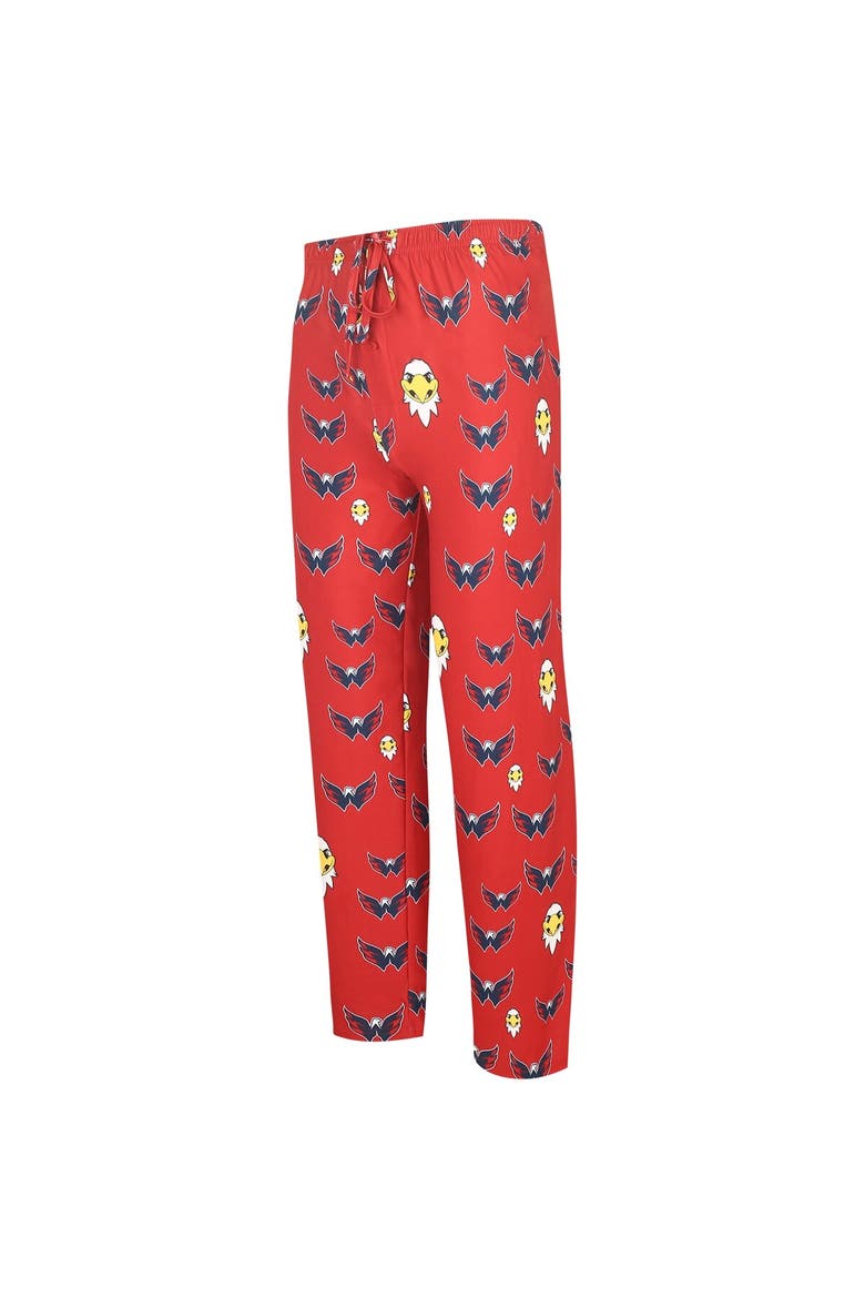 Men's Concepts Sport Red Washington Capitals Gauge Allover Print Knit Sleep Pants, Alternate, color, Red