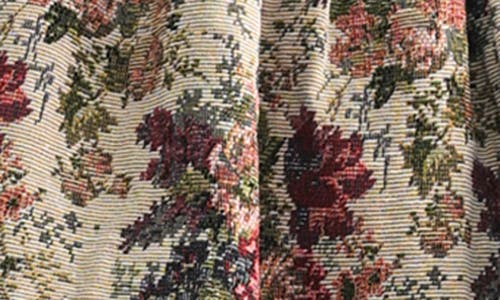 Lush Corset Tapestry Jacquard Fit & Flare Minidress In Gold