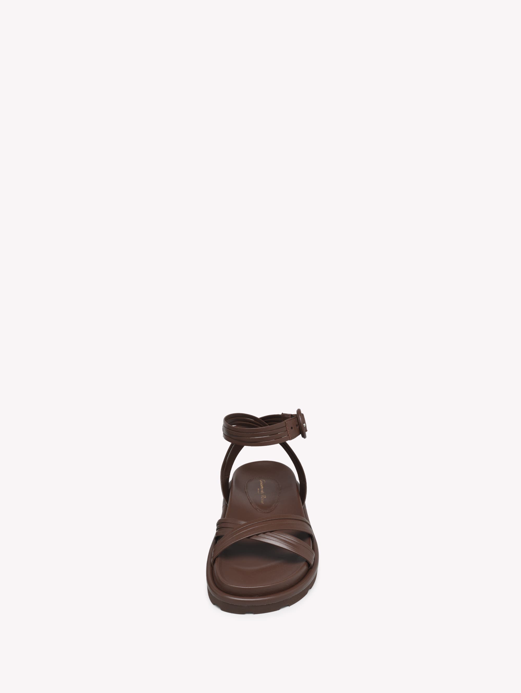 Gianvito Rossi Lianne Flat, Alternate, color, Brown Nappa