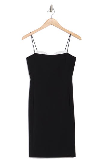 Alice And Olivia Ada Midi Dress In Black/off White