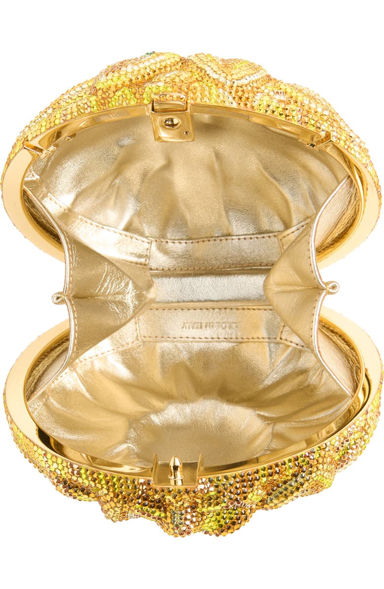 JUDITH LEIBER COUTURE Sunflower Soleil Crystal Minaudière, Alternate, color, Champagne Topaz Multi