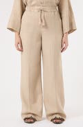 Marina Rinaldi Mrs. Comma Wide Leg Flax Linen Pants