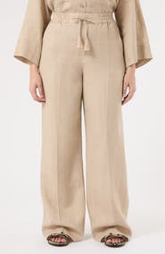 Marina Rinaldi Mrs. Comma Wide Leg Flax Linen Pants