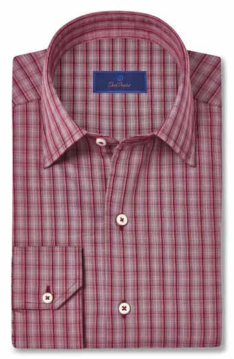 David Donahue Twill Check Sport Shirt