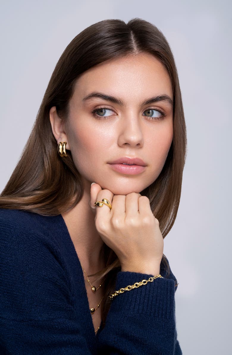 Bony Levy 14K Gold Double Line Stud Earrings, Alternate, color, 14K White Gold