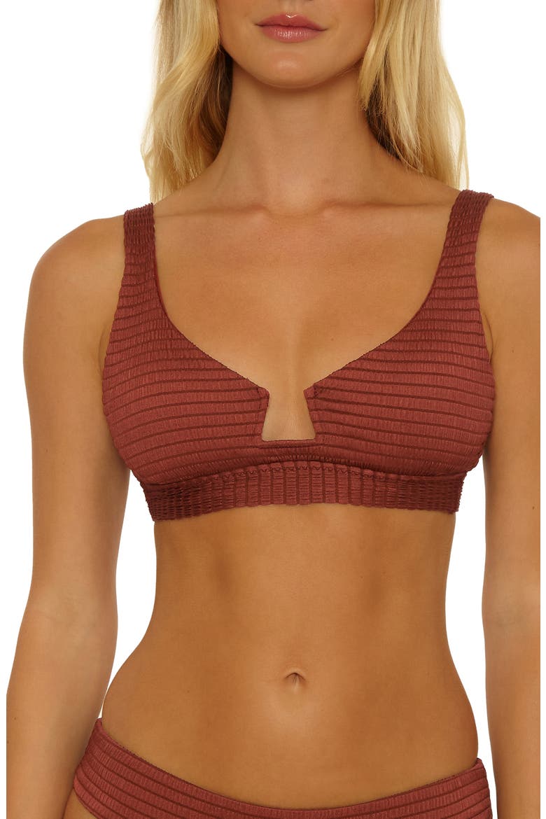 Maza Underwire Bikini Top, Main, color, CHESTNUT