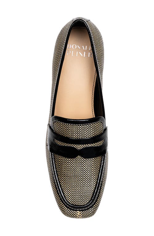 Shop Donald Pliner Penny Loafer Pump In Black-natural