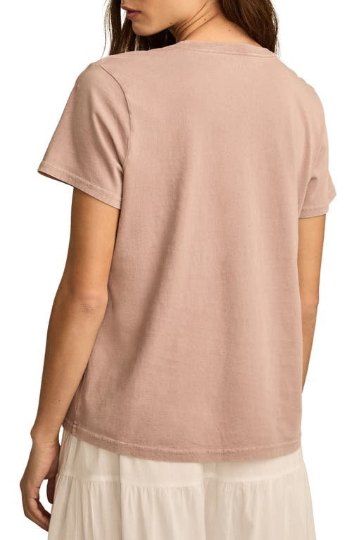 LUCKY BRAND LUCKY BRAND LUCKY TONAL APPLIQUÉ COTTON GRAPHIC T-SHIRT 