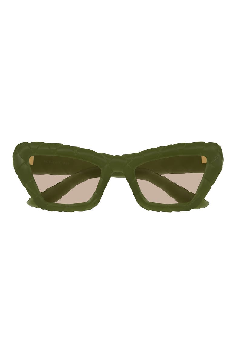 56mm Cat Eye Sunglasses, Main, color, GREEN
