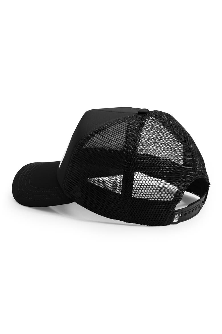 Logo Trucker Hat, Alternate, color, BLACK/ TNF WHITE
