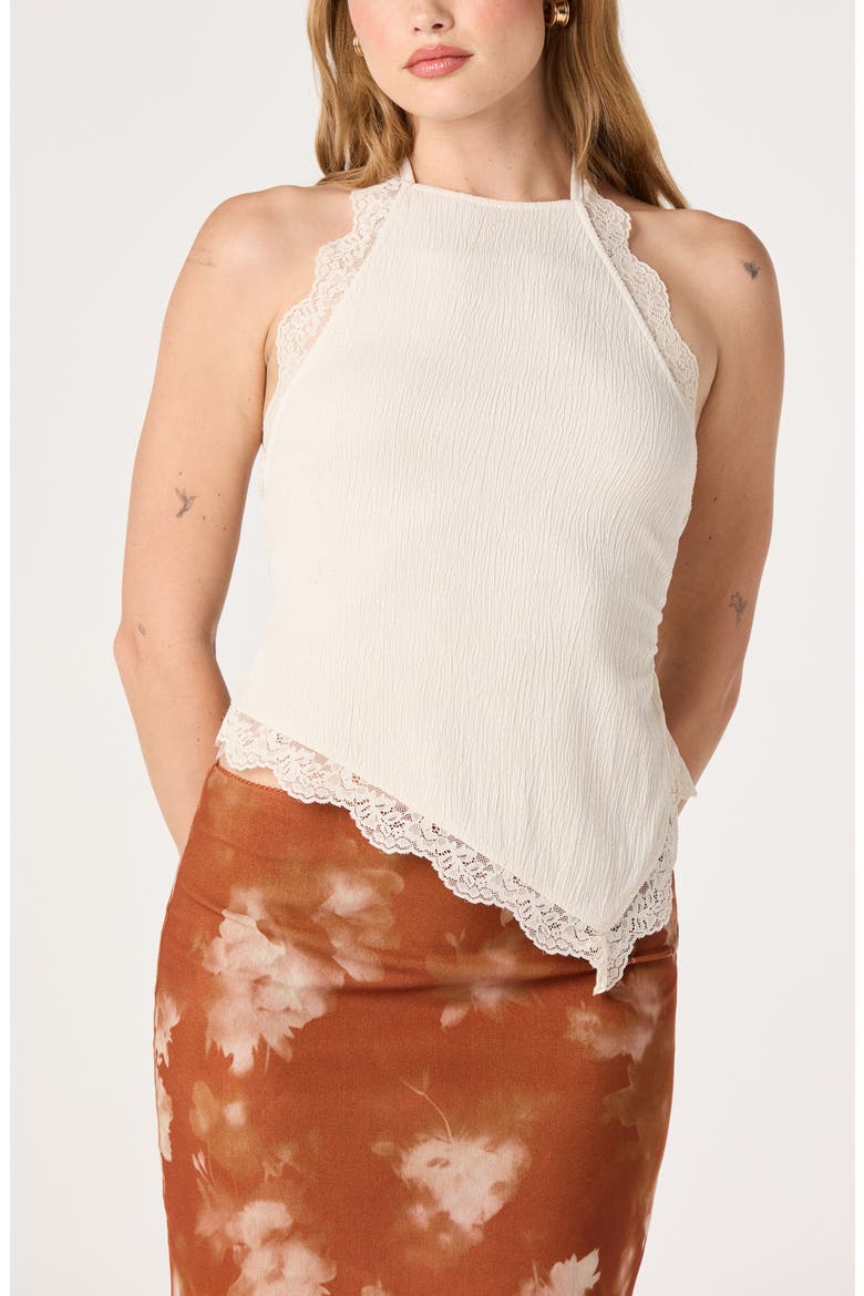 Zoe Lace Halter Top, Alternate, color, CREAM