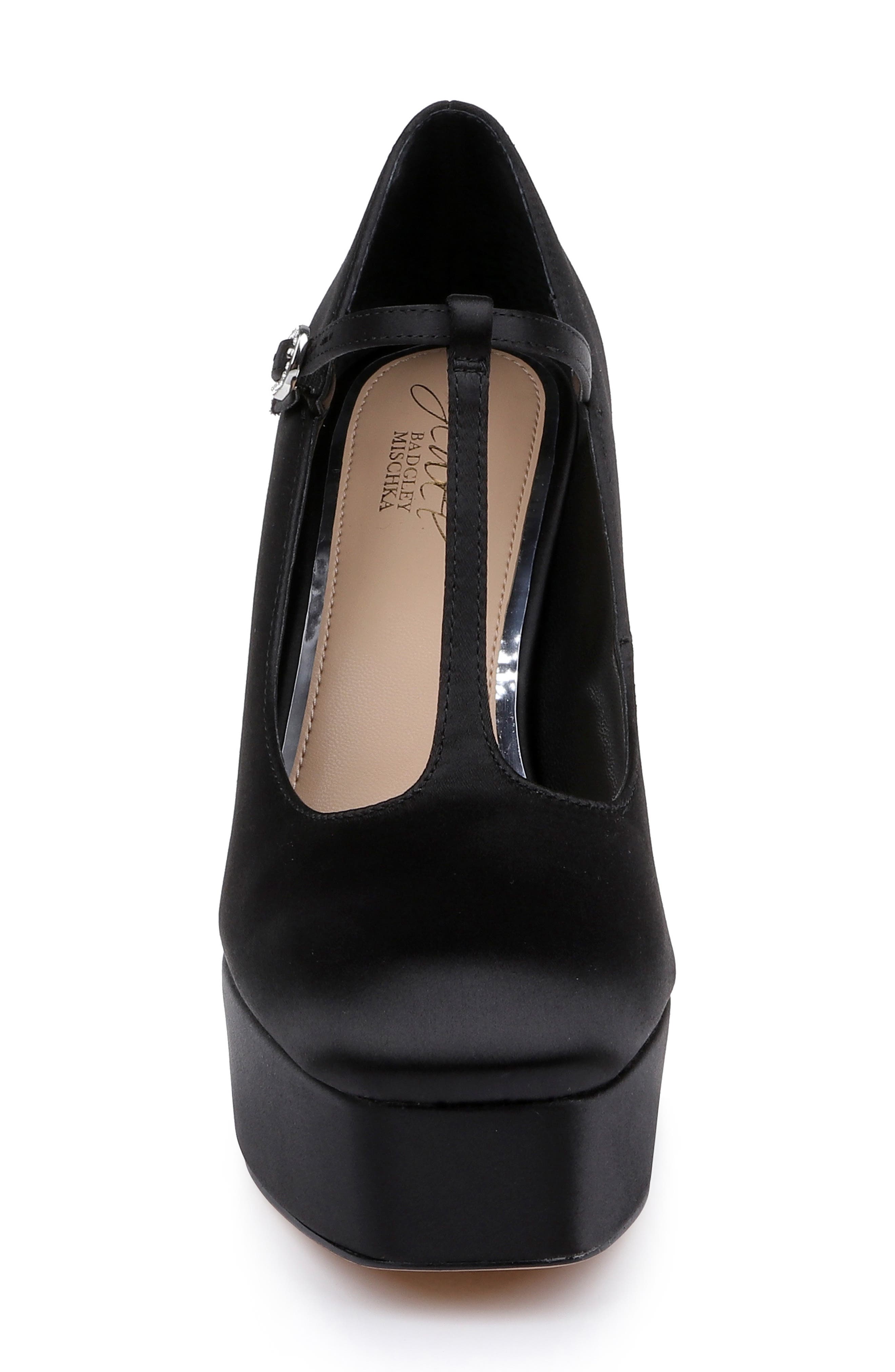 Banks T-Strap Platform Pump, Alternate, color, BLACK SATIN