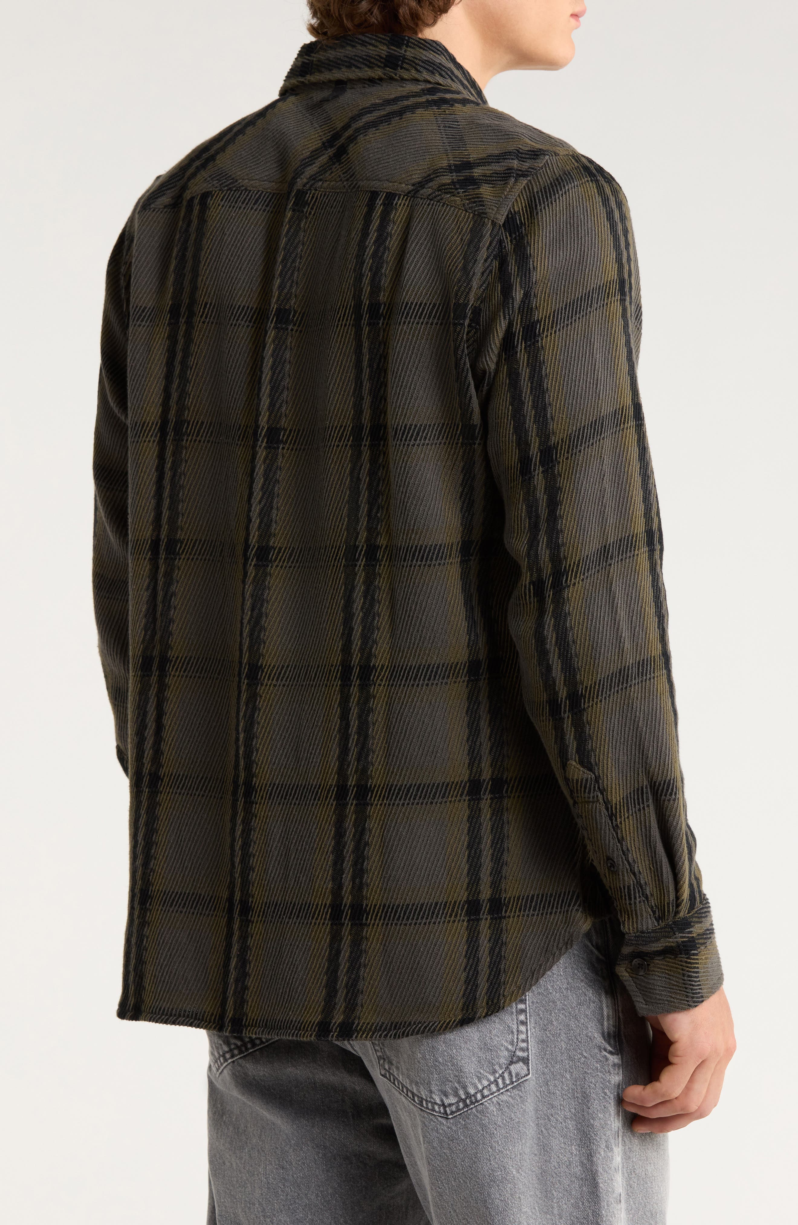 Plaid Cotton Twill Button-Up Shirt Jacket - image 2