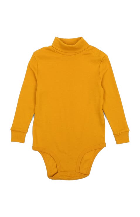 Baby Turtleneck Bodysuit, Cotton Long Sleeve