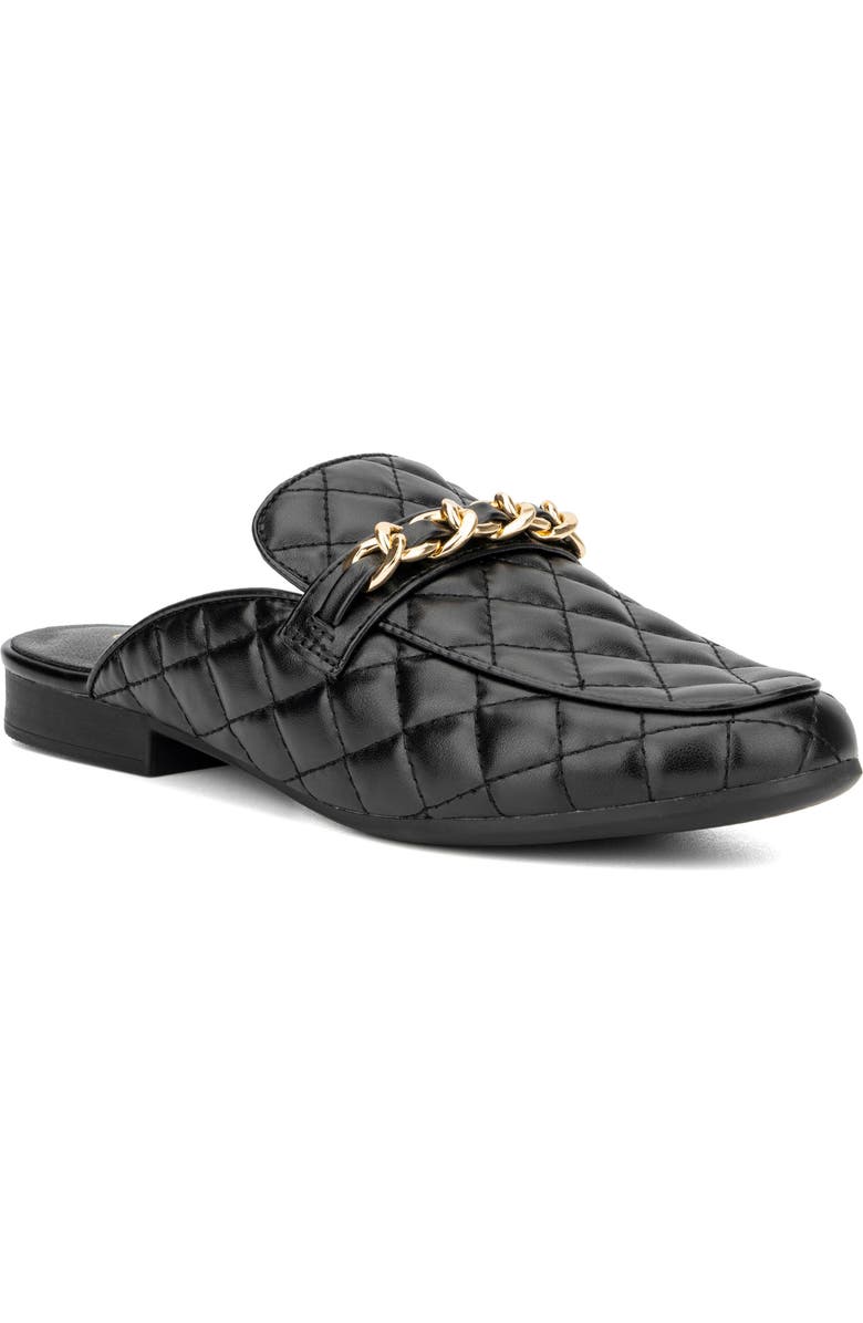 OLIVIA MILLER Amaia Quilted Loafer Mule, Main, color,