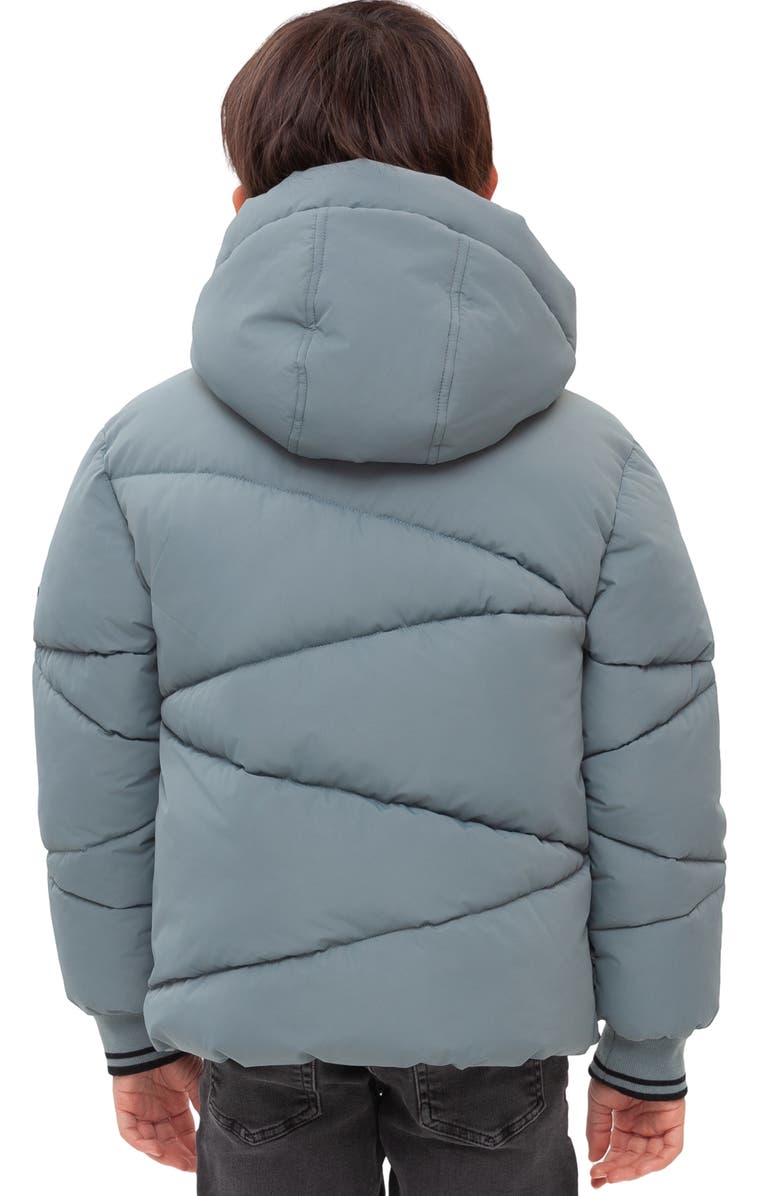 Rokka&Rolla Kids
 Cozy Grid Puffer Jacket, Alternate, color, Slate Green