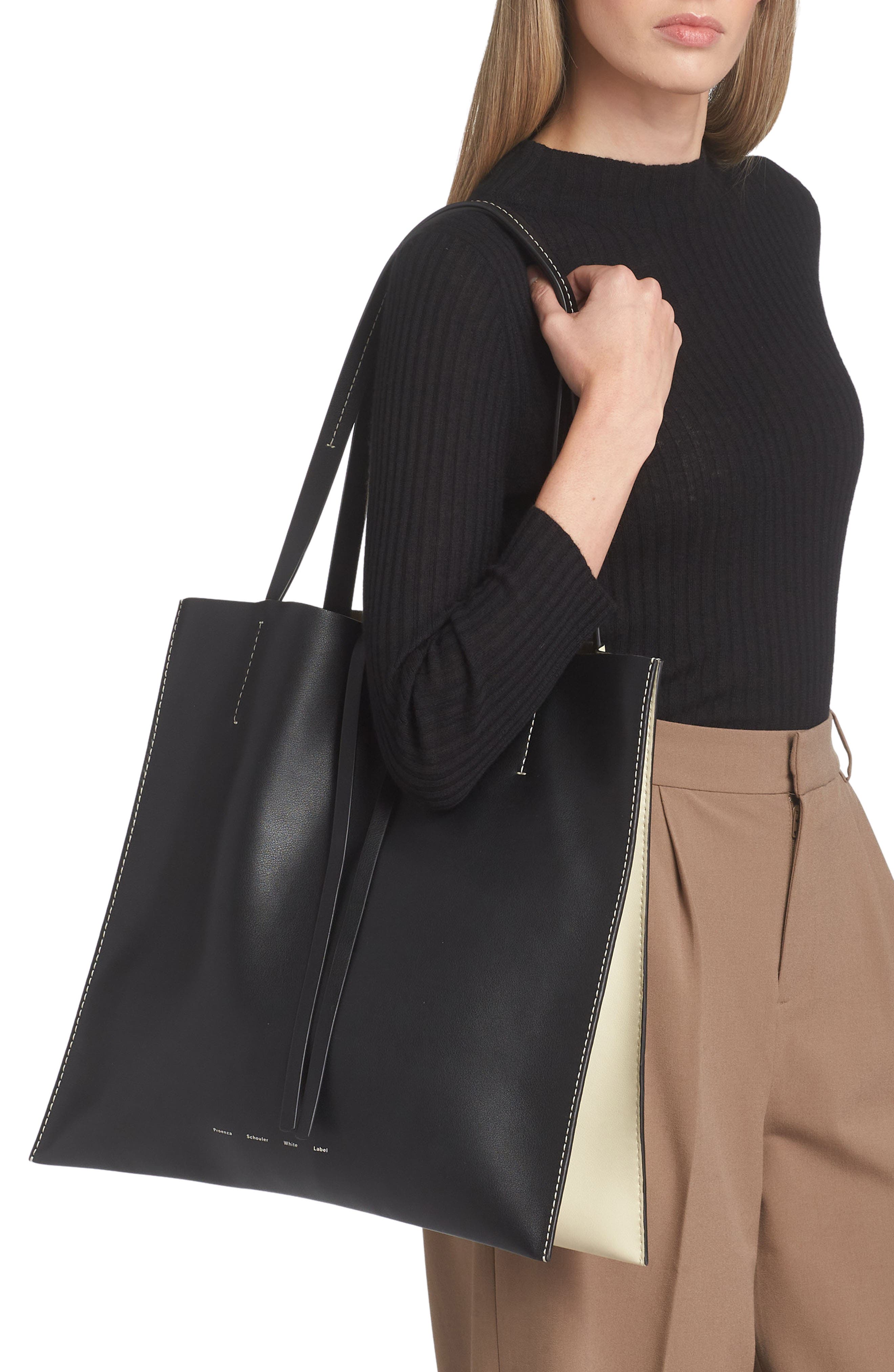 Proenza Schouler White Label Twin Leather Tote, Alternate, color, 