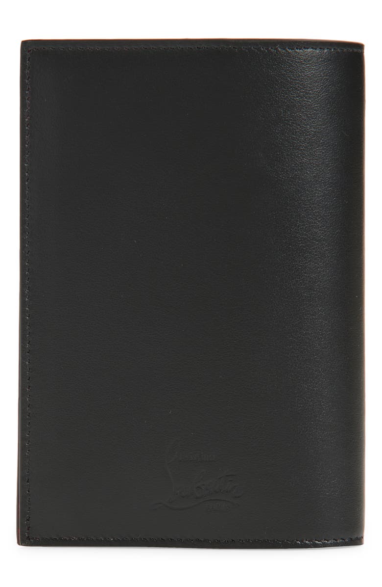 Christian Louboutin Mooncrest Passport Holder, Alternate, color, B078-Black/ Gun Metal