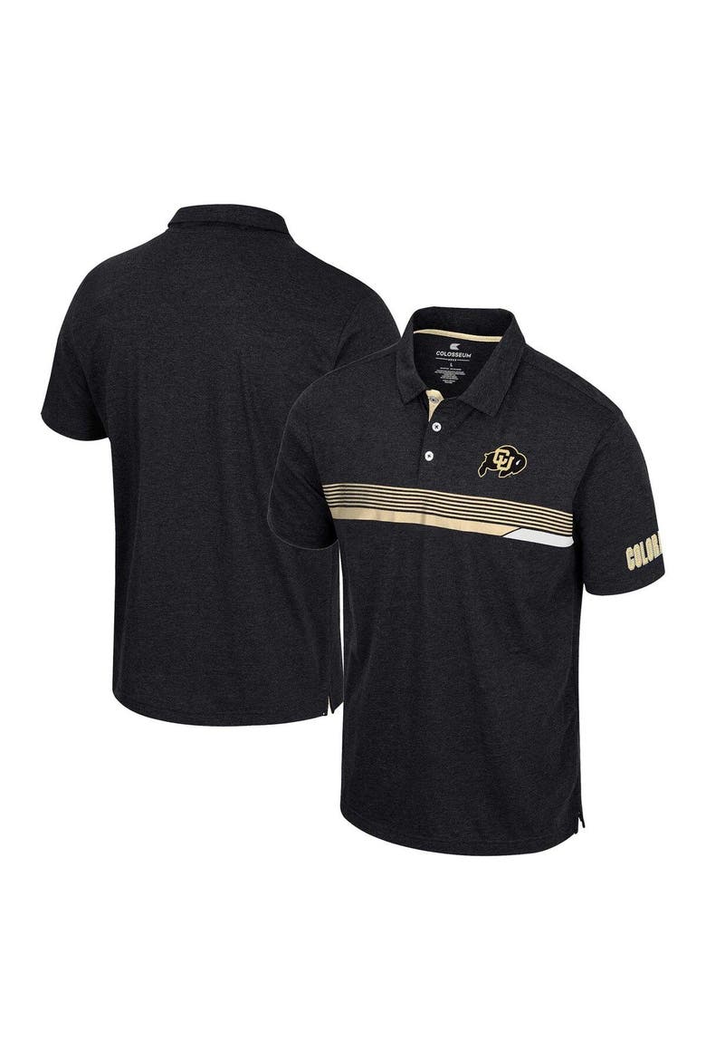 Men's Colosseum  Black Colorado Buffaloes No Problemo Polo, Alternate, color, Black