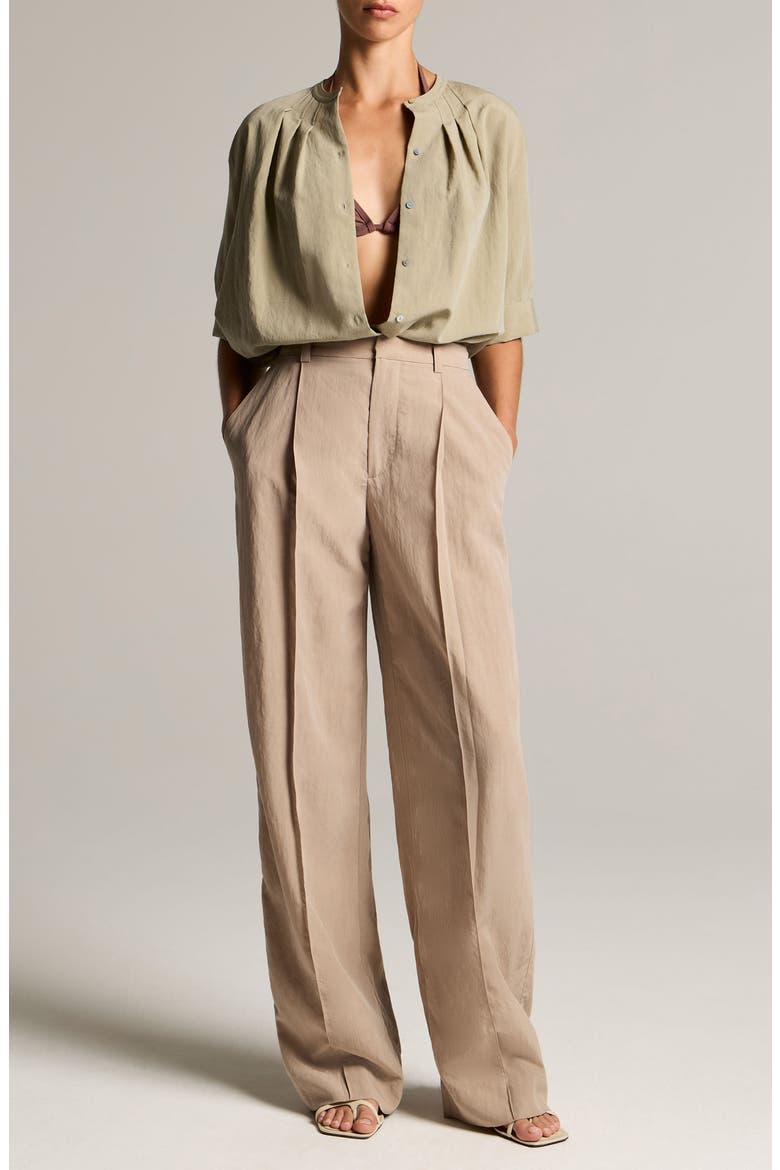 Pleated Top, Alternate, color, SALTED MOSS