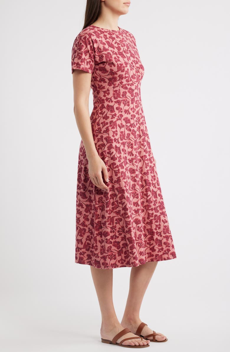 Seasalt Cornwall Mirva Floral Stretch Organic Cotton Jersey Midi Dress, Alternate, color, Inky Cowslip Rose