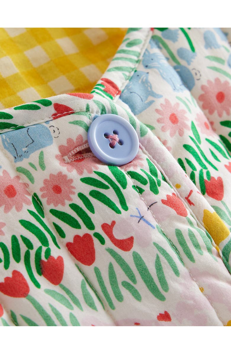 Mini Boden Kids' Floral Quilted Vest, Alternate, color, 