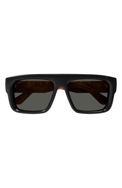 55mm Rectangular Sunglasses