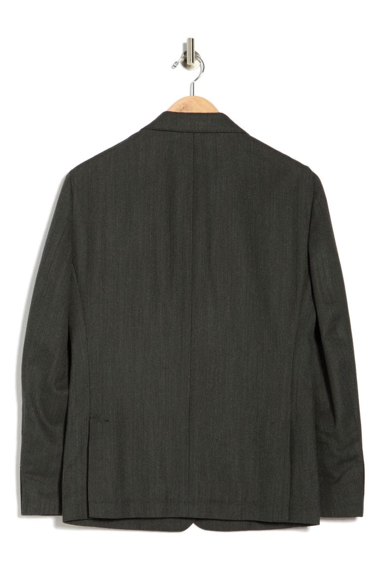 Herringbone Notch Lapel Sport Coat, Alternate, color, GREEN