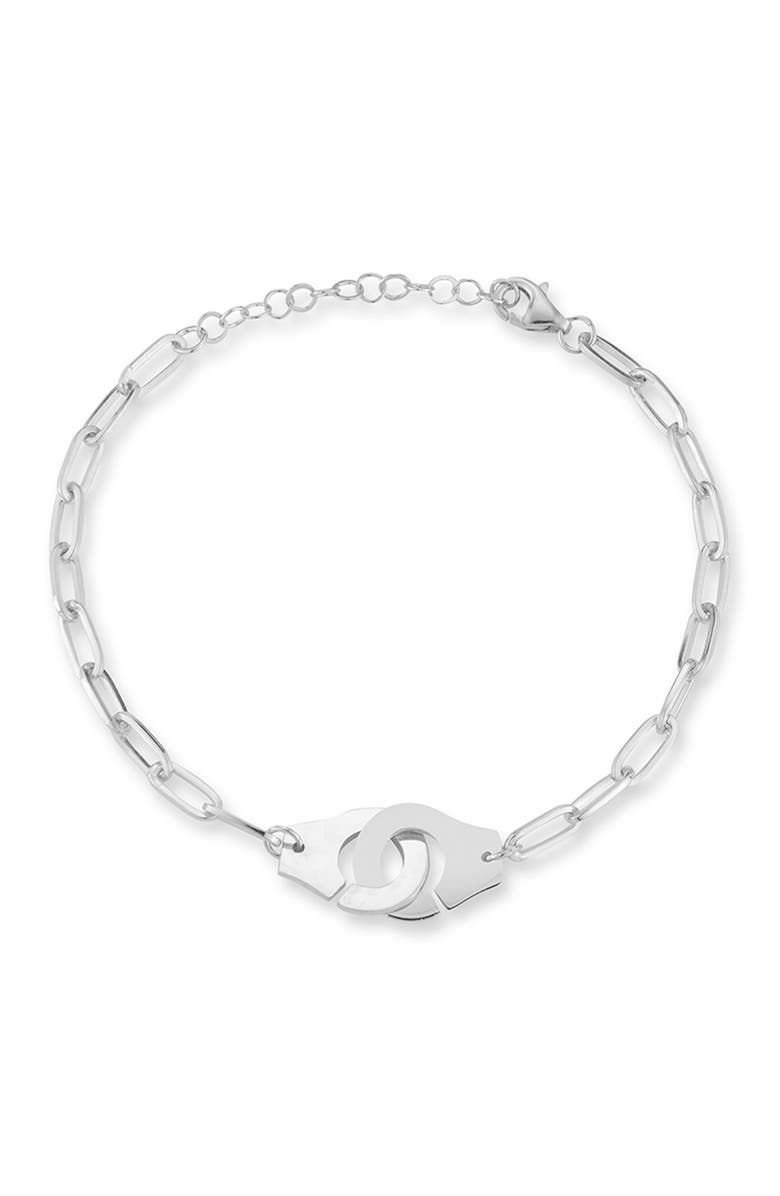GLAZE JEWELRY Sterling Silver Handcuff Bracelet, Main, color,