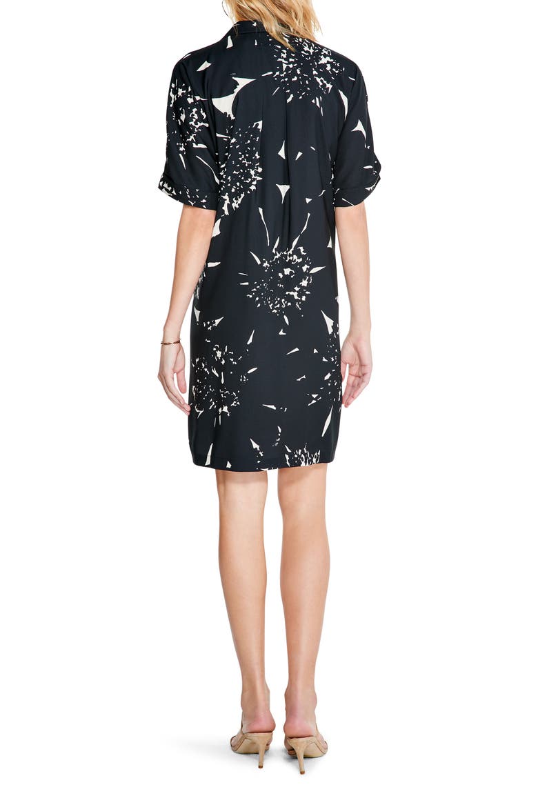 Floral Billow Sleeve Shirtdress, Alternate, color, BLACK MULTI