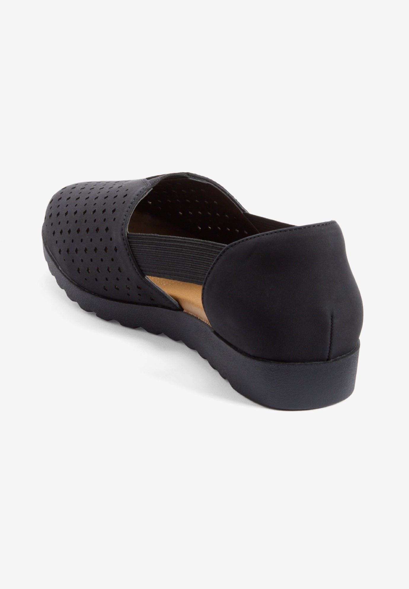 Comfortview The Zoe Slip On Flat, Alternate, color, Black