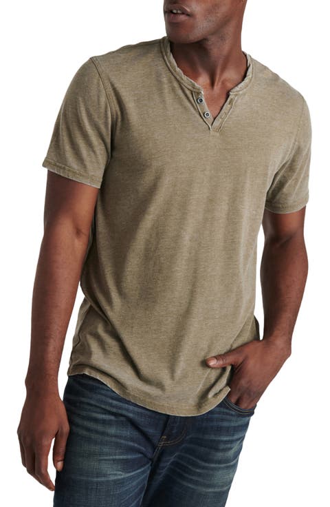 Button Notch Neck T-Shirt