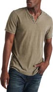 Lucky Brand Button Notch Neck T-Shirt