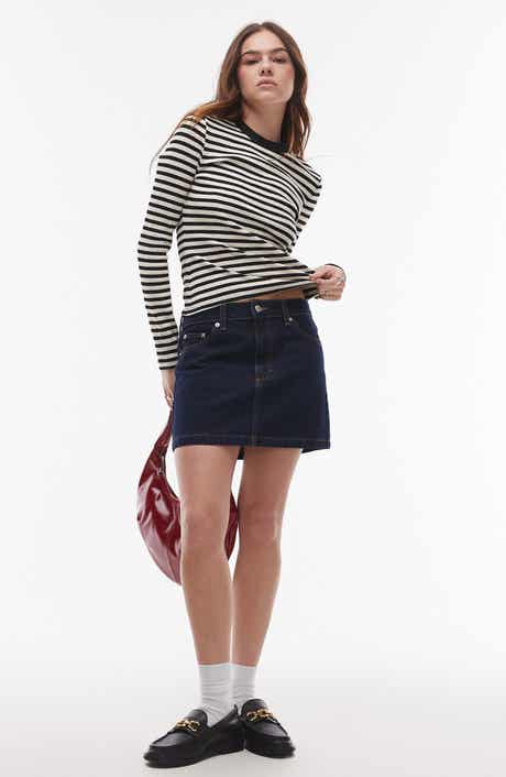 Topshop Pelmet Denim Miniskirt