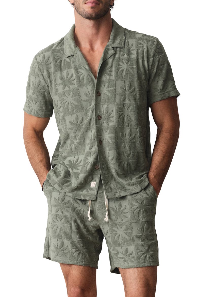 Rico Terry Short Sleeve Button-Up Resort Shirt, Main, color, SEA SPRAY