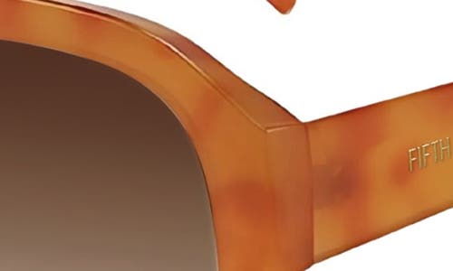 Fifth & Ninth Vesper 68mm Polarized Oversize Aviator Sunglasses In Brown