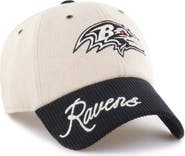'47 Women's '47 Natural/Black Baltimore Ravens Rope Script Clean Up Adjustable Hat