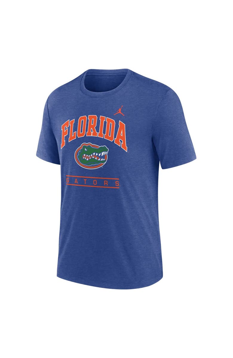 Jordan Brand Men's Jordan Brand Royal Florida Gators Arch Over Logo Tri-Blend T-Shirt, Alternate, color, Royal