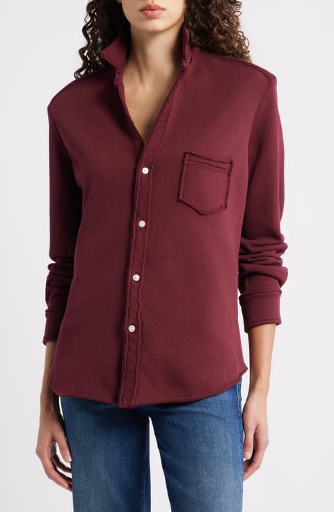 Eileen Relaxed Terry Button-Up Shirt