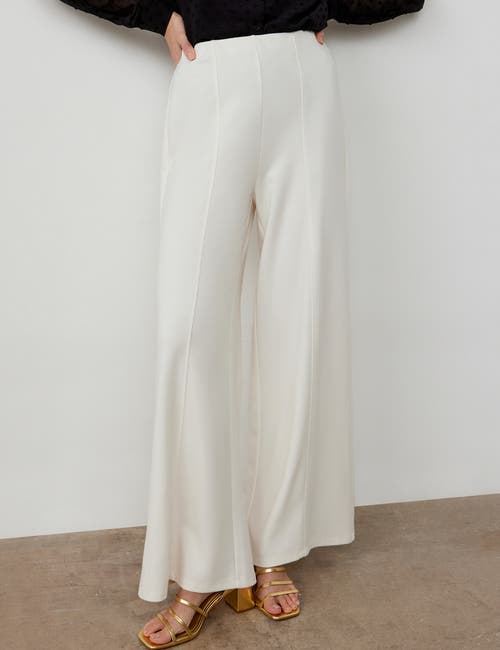 Finery London Matilda Ponte Jersey Trousers In White