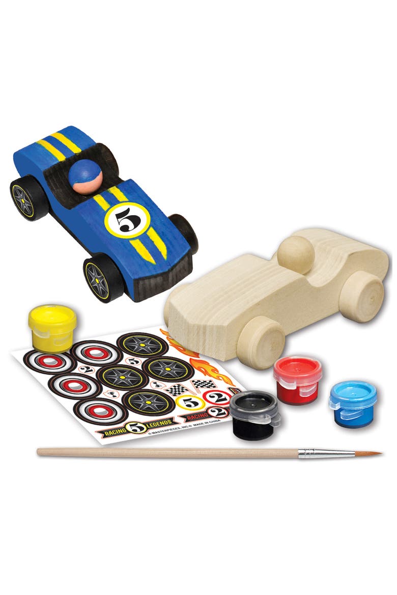Race Car Wood Craft & Paint Kit, Alternate, color, Multicolor