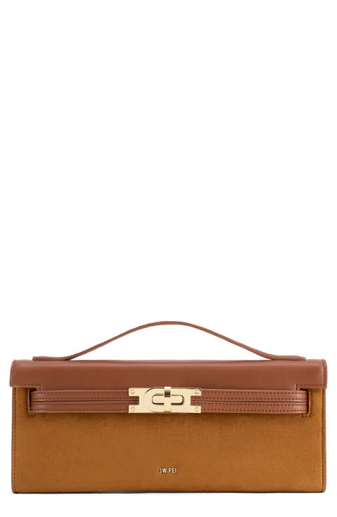 Bria Faux Suede Top Handle Bag