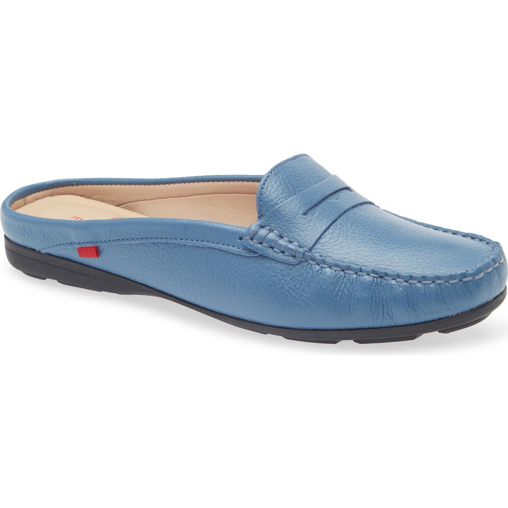 Marc Joseph New York Rosemary Dr Penny Loafer In Atlantic Blue Grainy