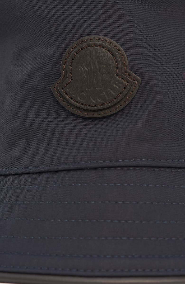 Moncler Logo Bucket Hat, Alternate, color, Navy Blue