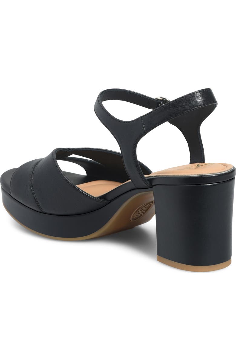 Söfft Lucille Ankle Strap Platform Sandal, Alternate, color, Black