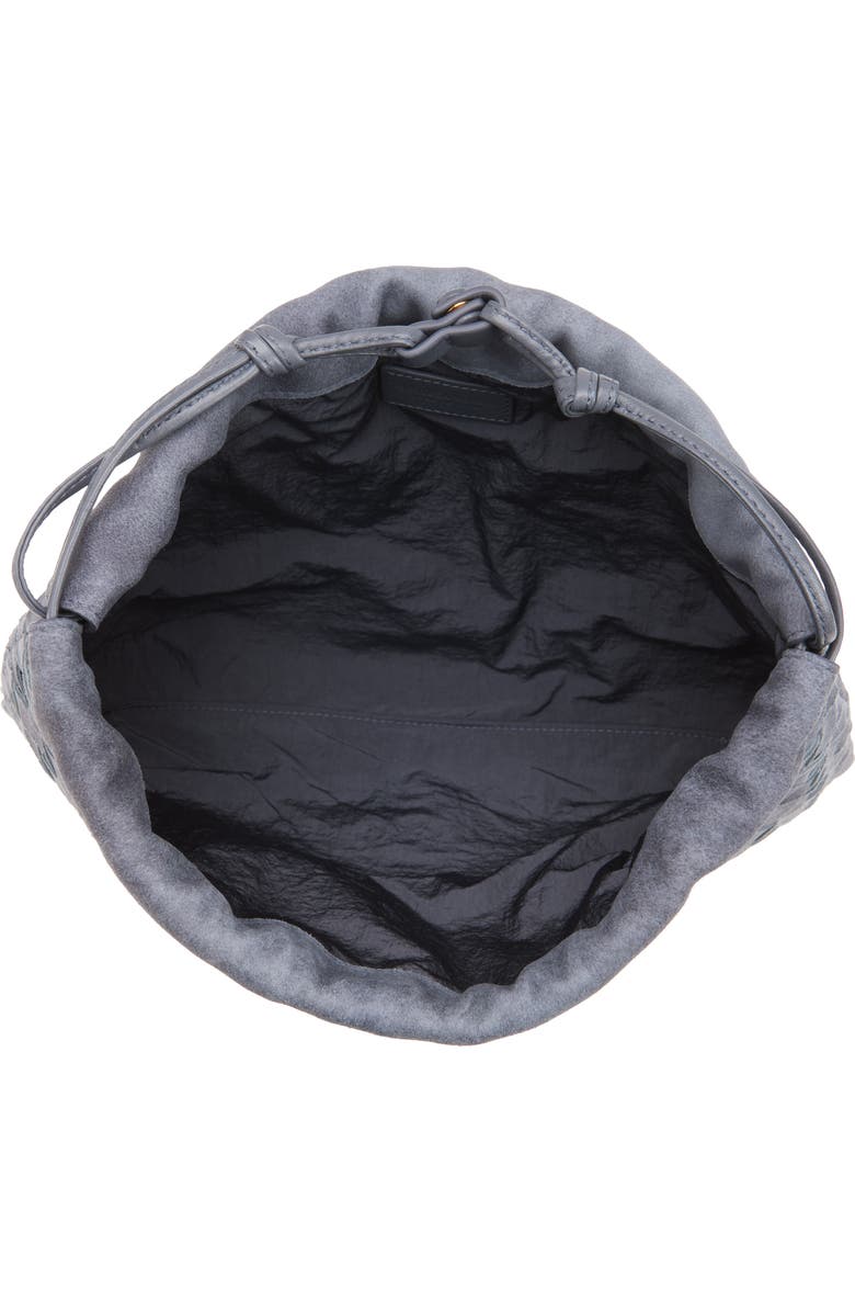 Bottega Veneta Large Dustbag Intrecciato Suede Shoulder Bag, Alternate, color, 4545 Cloudy Ind-Mb