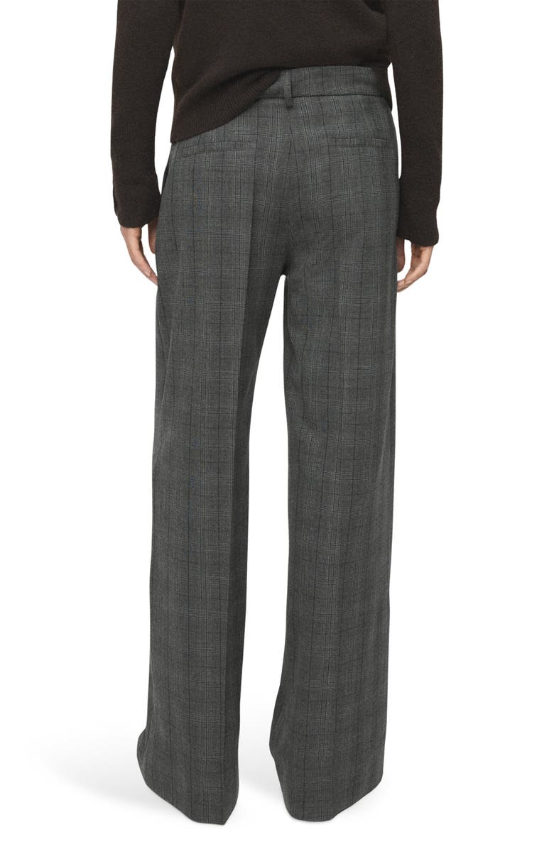 MANGO High Waist Wide Leg Pants, Alternate, color, Grey